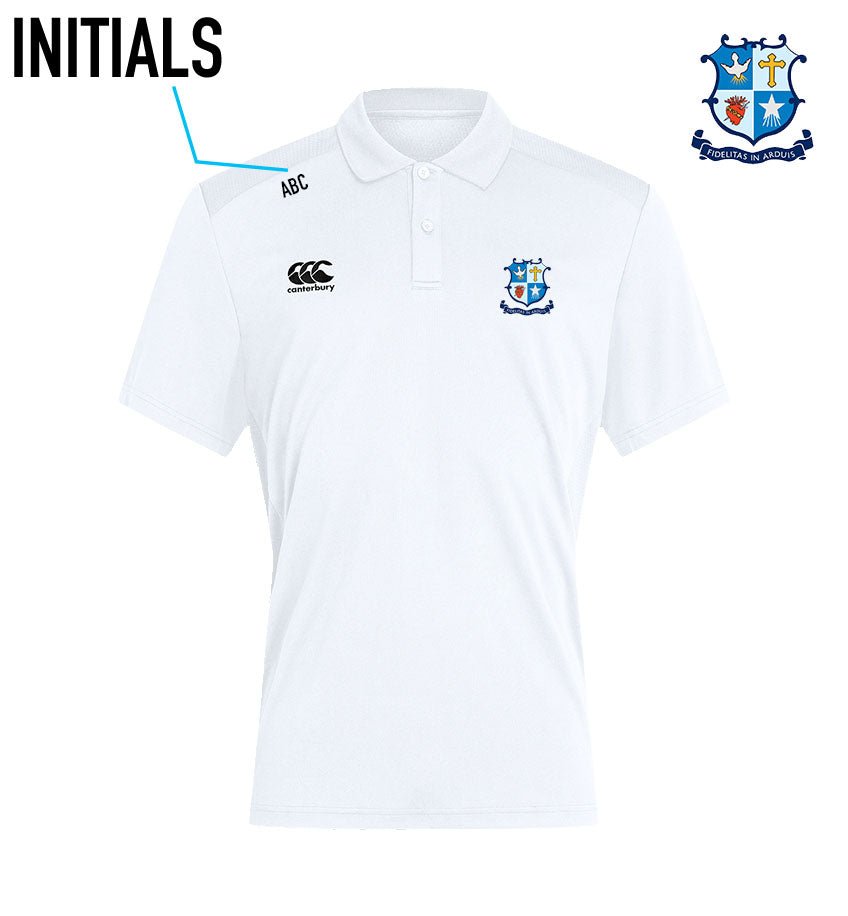 St. Mary's College RFC Canterbury Club White Polo Shirt - Team Wear Store.ie